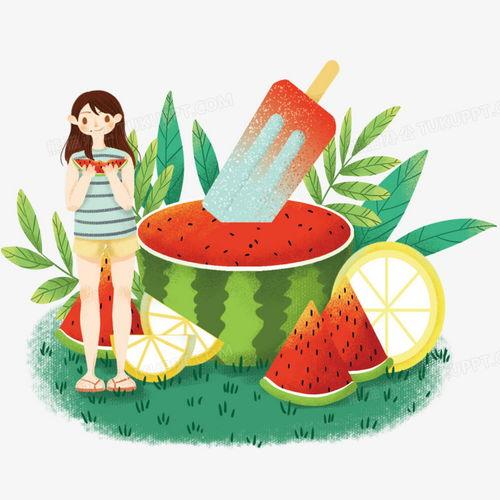 吃瓜插画头像女生,吃瓜插画头像女生风采展示