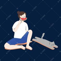 吃瓜插画头像女生,吃瓜插画头像女生风采展示